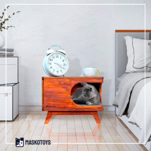Casa para gatos Minimal Box Roble