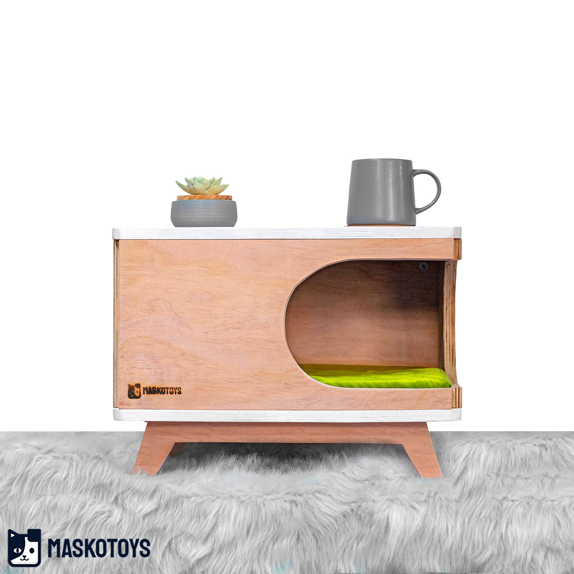 Casa para gatos Minimal Box Pino - Imagen 6