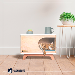 Casa para gatos Minimal Box Pino