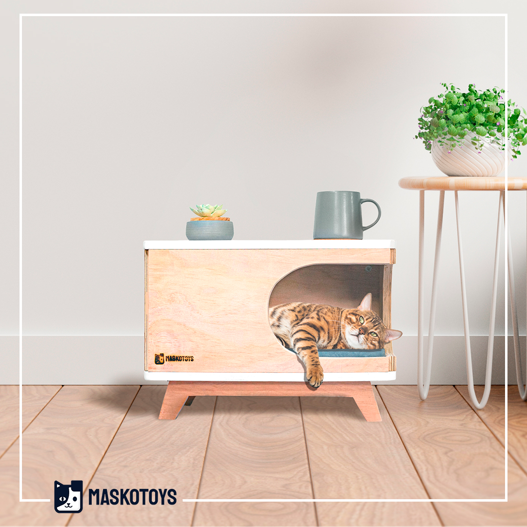 Casa para gatos Minimal Box Pino